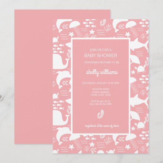 Onder het Zee Vriendenpatroon Kaart (Voorkant / Achterkant)