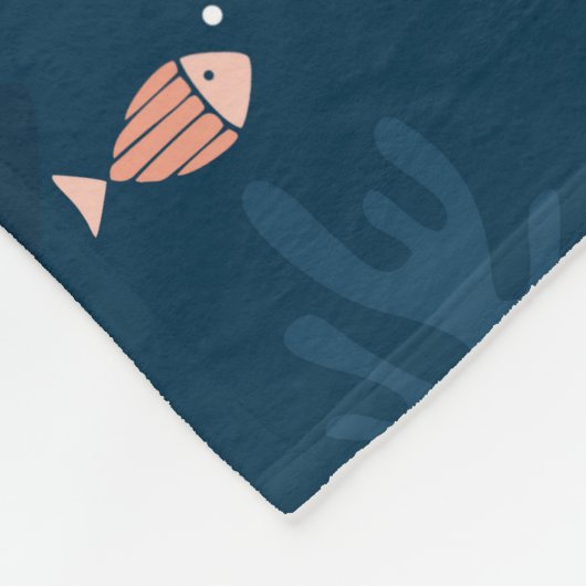 Onder het Zee walvis Baby/Kinder ketel Fleece Deken (Hoek)