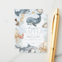 Onder het Zee Walvis Baby shower Luier Raffle