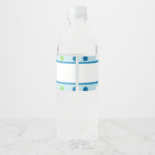 Onder het Zee / walvis waterlabel Waterfles Etiket (Achterkant)