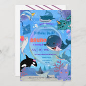 Onder het zee walvishaaien kwal kaart (Voorkant / Achterkant)