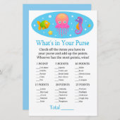 Onder het zee Wat zit er in je handtas-baby-schoen (Voorkant / Achterkant)