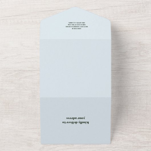 Onder het Zee Waterverf Baby shower All In One Uitnodiging (Buitenkant)