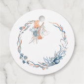 Onder het Zee Waterverf Baby shower Bedankjes Labels (Achterkant)