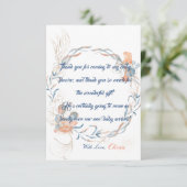 Onder het Zee Waterverf Baby shower Bedankkaart (Staand voorkant)