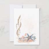 Onder het Zee Waterverf Baby shower Bedankkaart (Achterkant)