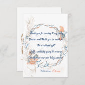 Onder het Zee Waterverf Baby shower Bedankkaart (Voorkant / Achterkant)