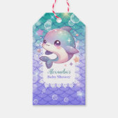 Onder het Zee Waterverf Baby shower Cadeaulabel (Voorkant)