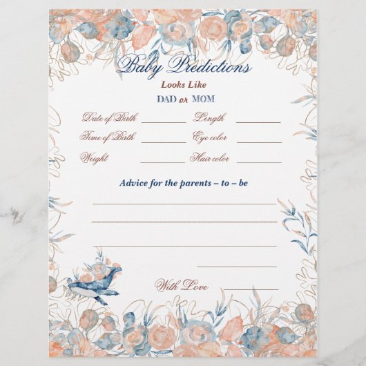 Onder het Zee Waterverf Baby shower Flyer (Voorkant)