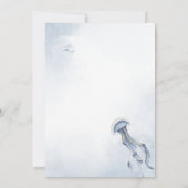 Onder het Zee Waterverf Baby shower Kaart (Achterkant)