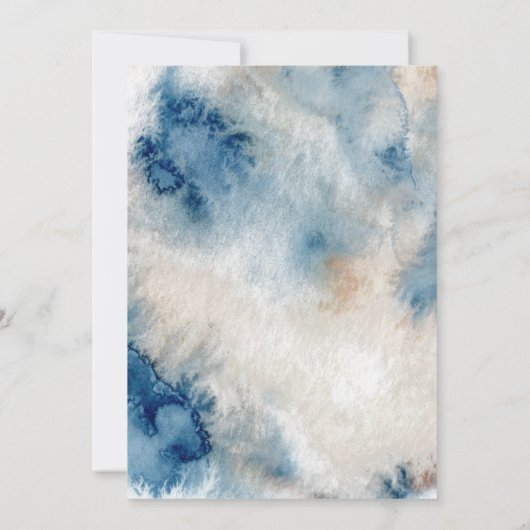 Onder het Zee Waterverf Baby shower Kaart (Achterkant)