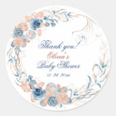 Onder het Zee Waterverf Baby shower Ronde Sticker (Voorkant)
