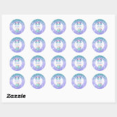 Onder het Zee Waterverf Baby shower Ronde Sticker (Vel)