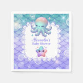 Onder het Zee Waterverf Baby shower Servet (Voorkant)