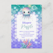 Onder het Zee Waterverf Diapper Raffle Informatiekaartje (Voorkant)