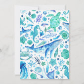 Onder het Zee Waterverf kwal, Zee Horse Kaart (Achterkant)