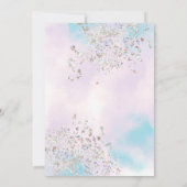 Onder het Zee Waterverf Mermaid Invitation Aankondiging (Achterkant)