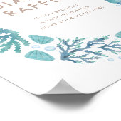 Onder het Zee Waterverf Nautical Raffle Sign Poster (Hoek)