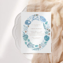 Onder het Zee Waterverf Nautisch Baby shower