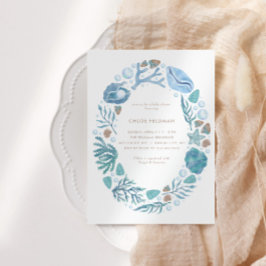 Onder het Zee Waterverf Nautisch Baby shower Kaart