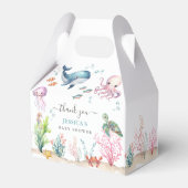 Onder het Zee Waterverf Ocean Animals Baby shower Bedankdoosjes (Voorkant Zijde)