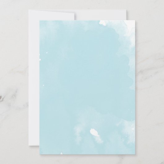 Onder het Zee Waterverf Ocean Animals Baby shower Kaart (Achterkant)