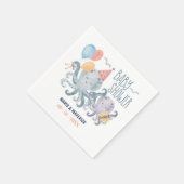 Onder het Zee Waterverf Octopus Beach Baby shower Servet (Hoek)