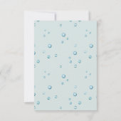 Onder het Zee Waterverf Zeemeermin Verjaardagsfees Bedankkaart (Achterkant)