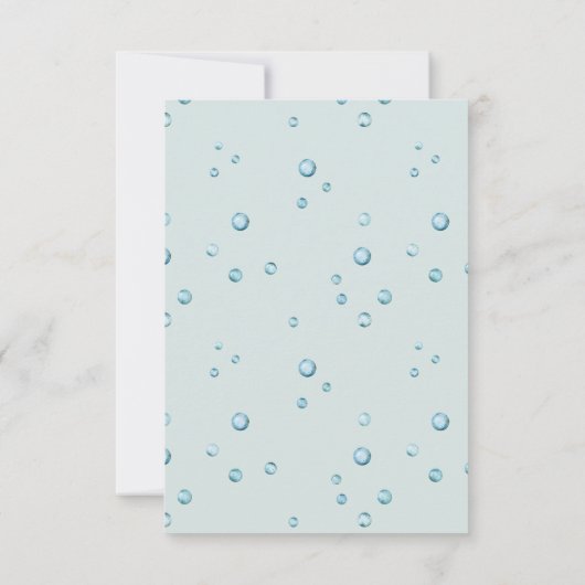 Onder het Zee Waterverf Zeemeermin Verjaardagsfees Bedankkaart (Achterkant)