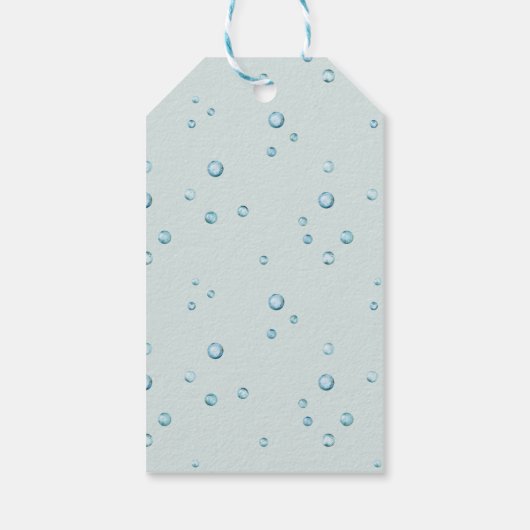 Onder het Zee Waterverf Zeemeermin Verjaardagsfees Cadeaulabel (Achterkant)