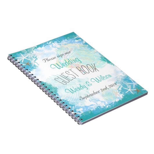 Onder het Zee Wedding Guest Book Notitieboek (Rechterzijde)