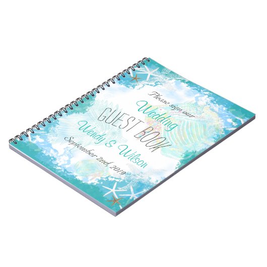 Onder het Zee Wedding Guest Book Notitieboek (Linkerzijde)