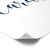 Onder het Zee Wedding Kaart Sign Poster (Hoek)