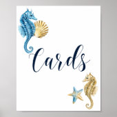 Onder het Zee Wedding Kaart Sign Poster (Voorkant)