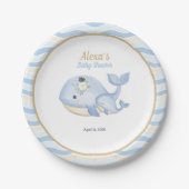 Onder het Zee Whale Baby shower (Boy) Paper Bord (Voorkant)