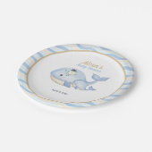 Onder het Zee Whale Baby shower (Boy) Paper Bord (Gekanteld)
