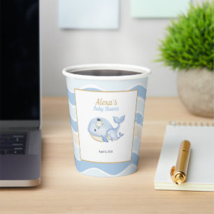 Onder het Zee Whale Baby shower (Boy) Papieren Bekers