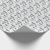 Onder het Zee Whale Birthday Cadeaupapier (Hoek)