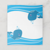 Onder het Zee Whale Birthday Plaatskaartje (Buitenkant ongevouwen)