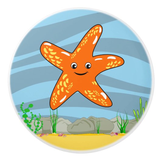 Onder het Zee Whale Ceramic Knob Keramische Knop (Voorkant)