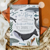 Onder het Zee Whale Ocean Animal Baby shower Kaart