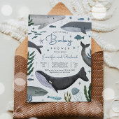 Onder het Zee Whale Ocean Animal Baby shower Kaart