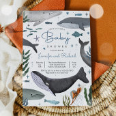 Onder het Zee Whale Ocean Animal Baby shower Kaart