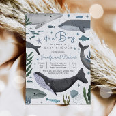 Onder het Zee Whale Ocean Animal Baby shower Kaart