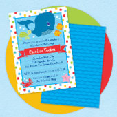 Onder het Zee Whale Ocean Creatures Baby shower Kaart