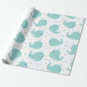 Onder het Zee Whale Pattern Cadeaupapier (Uitgerold)