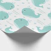 Onder het Zee Whale Pattern Cadeaupapier (Hoek)