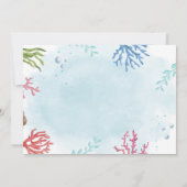 Onder het Zee Whale Shark Turtle Verjaardagsfoto Kaart (Achterkant)