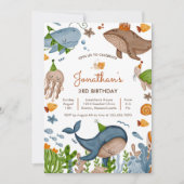 Onder het Zee Whale Shark Turtle Zee Life Birthday Kaart (Voorkant)