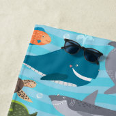 Onder het Zee Whale Shark Turtle Zee Life Strandlaken (In situ)